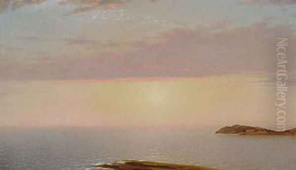 Sunset Oil Painting by John Frederick Kensett