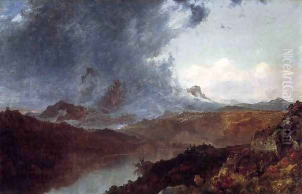 Storm Western Colorado Oil Painting by John Frederick Kensett