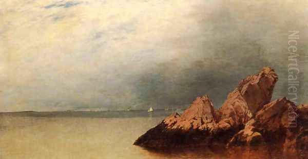 Along the Shore Oil Painting by John Frederick Kensett