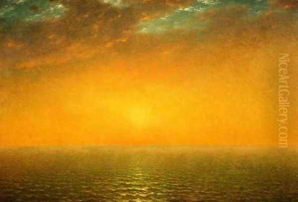 Sunset on the Sea Oil Painting by John Frederick Kensett