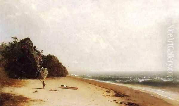 Beach at Newport Oil Painting by John Frederick Kensett