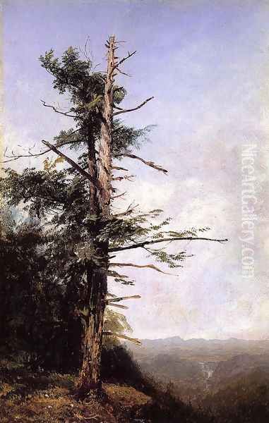 The Hemlock Oil Painting by John Frederick Kensett