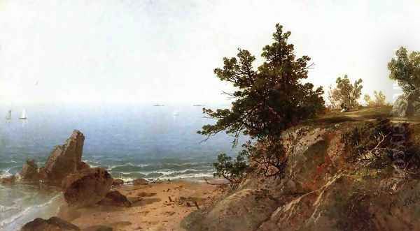 On the Beverly Coast, Massachusetts Oil Painting by John Frederick Kensett