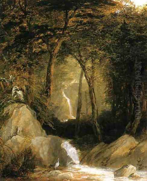 The Mountain Stream Oil Painting by John Frederick Kensett