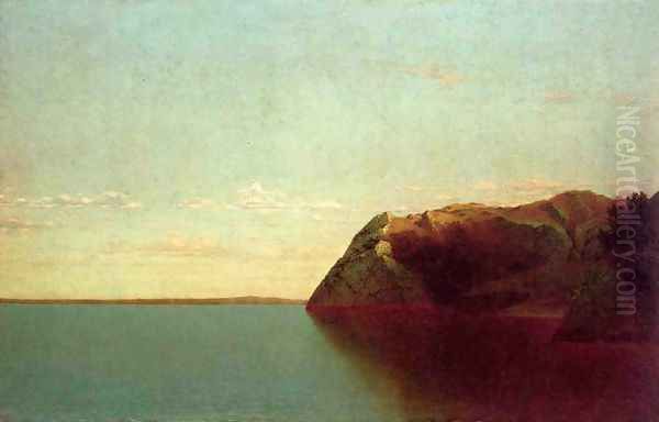 Newport Rocks Oil Painting by John Frederick Kensett