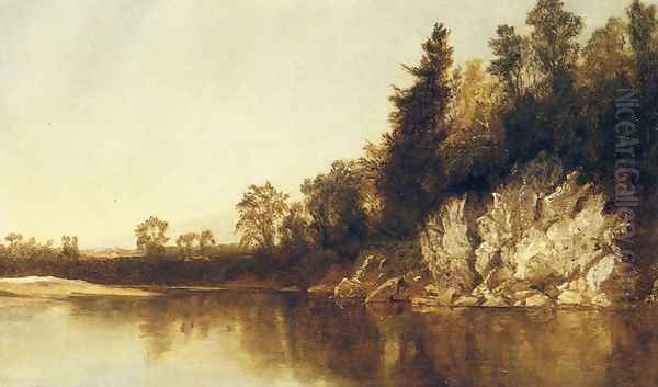 The Still Pool Oil Painting by John Frederick Kensett