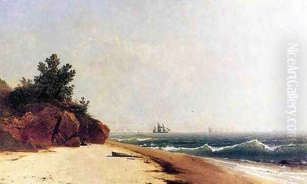 On the Coast, Beverly Shore, Massachusetts Oil Painting by John Frederick Kensett