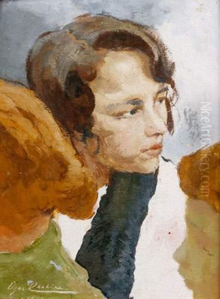 Les Enfants Oil Painting by Edgar Chahine