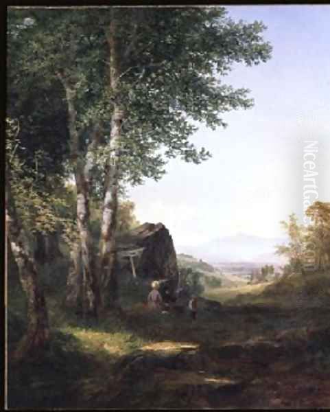 A View of Mansfield Mountain 1849 Oil Painting by John Frederick Kensett