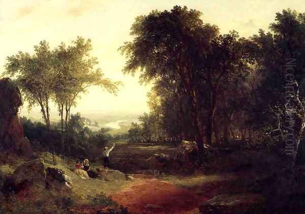 A Holiday in the Country 1851 Oil Painting by John Frederick Kensett