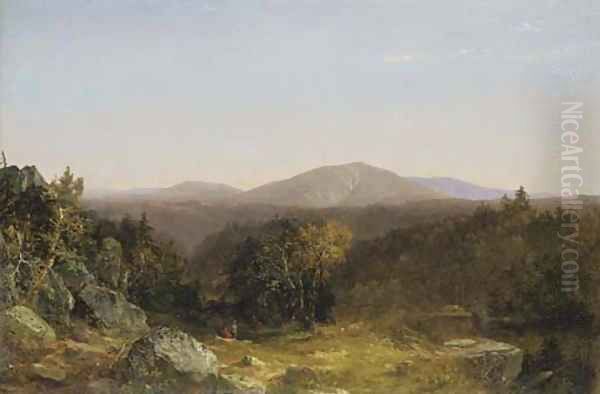 View of Mount Washington Oil Painting by John Frederick Kensett