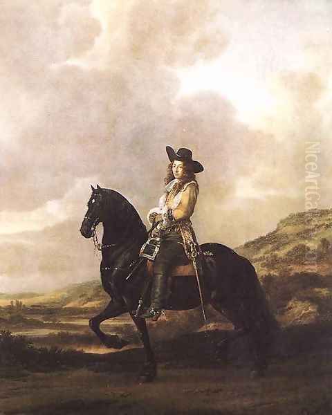 Equestrian Portrait of Pieter Schout 1660 Oil Painting by Thomas De Keyser