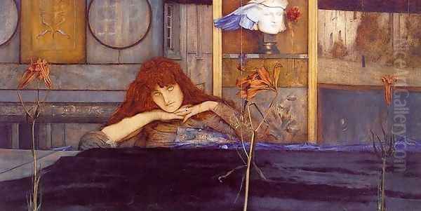 I Lock my Door Upon Myself 1891 Oil Painting by Fernand Khnopff