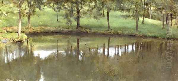 Fosset; Still Water, c.1894 Oil Painting by Fernand Khnopff