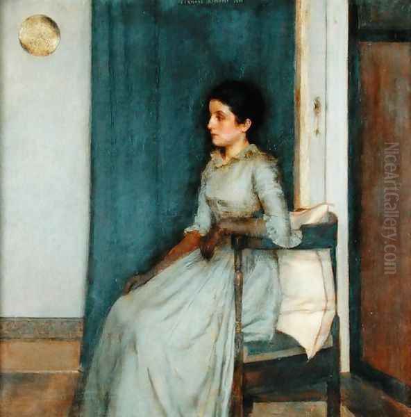 Mademoiselle Monnom, 1887 Oil Painting by Fernand Khnopff