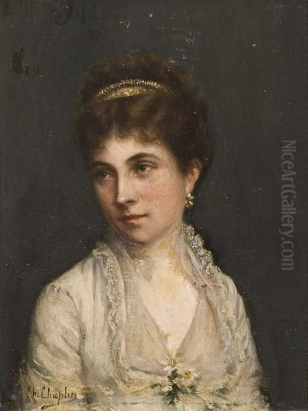 Ritratto Di Donna Elegante Oil Painting by Charles Josua Chaplin