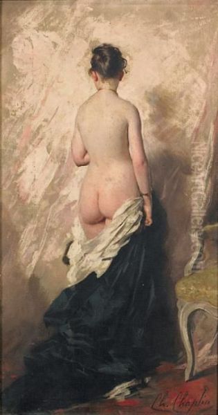 Femme Nue, Vue De Dos. Oil Painting by Charles Josua Chaplin