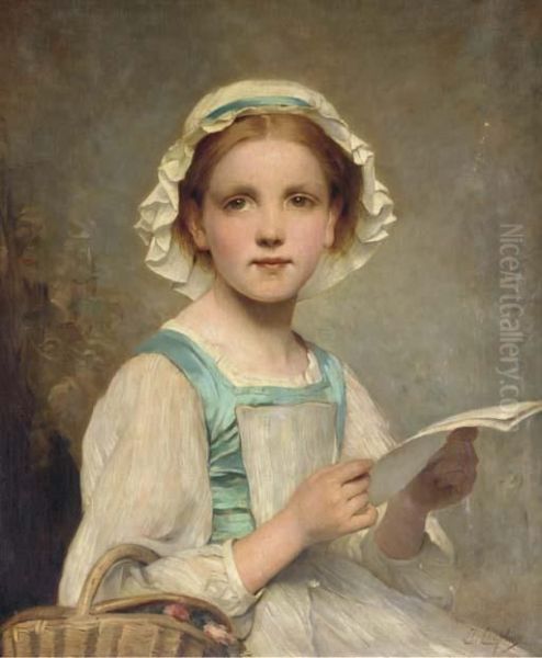 The Letter Oil Painting by Charles Josua Chaplin