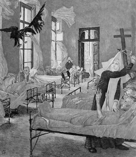 The Plague, from the 'Of Death, Part Two' series, 1898 Oil Painting by Max Klinger