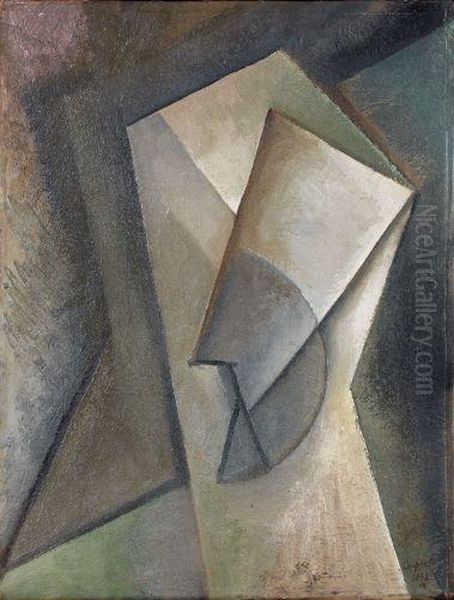 Composition Geometrique Beige Et Grise Iv Oil Painting by Youla, Jules Chapoval