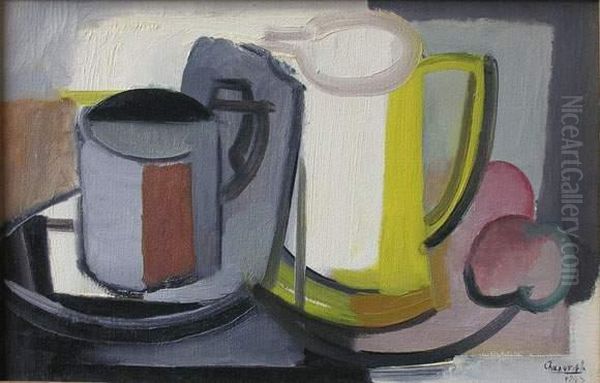 Nature Morte Au Pichet (1947) Oil Painting by Youla, Jules Chapoval