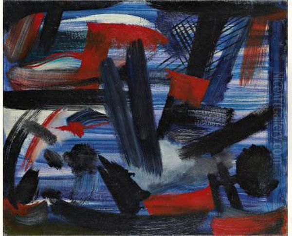 Composition, 1950 Oil Painting by Youla, Jules Chapoval