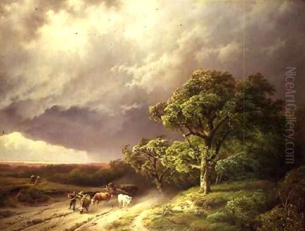 The Coming Storm 1841 Oil Painting by Barend Cornelis Koekkoek