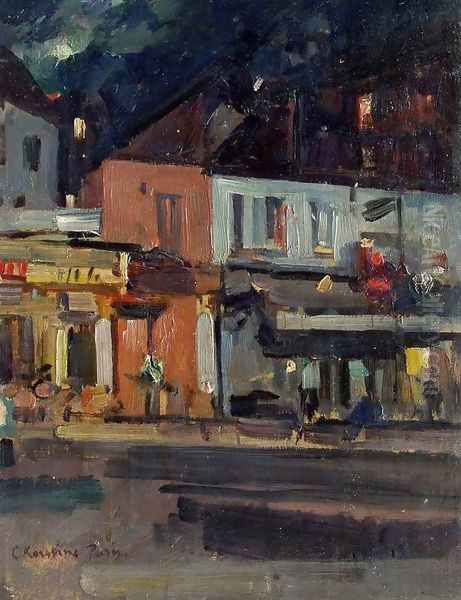 Moon light, Paris Oil Painting by Konstantin Alexeievitch Korovin