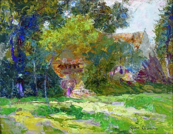 La Clairiere Oil Painting by Victor Charreton