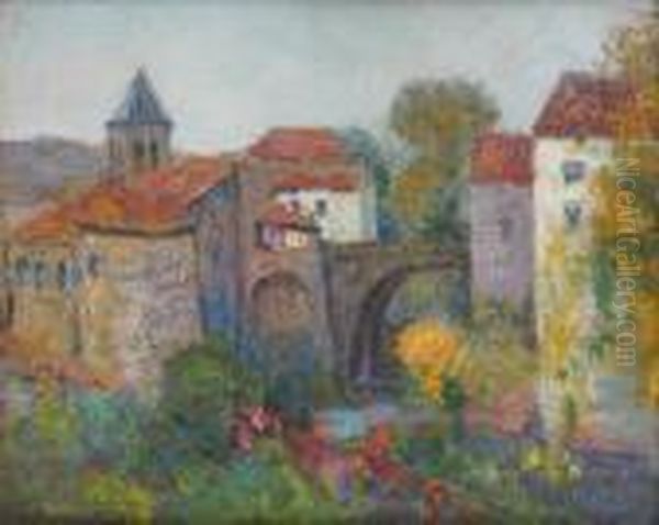 Vue Du Village Oil Painting by Victor Charreton