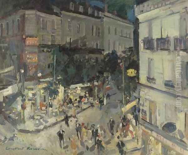 Rue de Vichy Oil Painting by Konstantin Alexeievitch Korovin