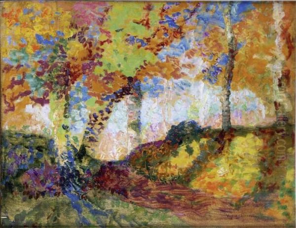 Sous-bois En Automne Oil Painting by Victor Charreton