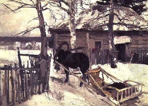 Winter, 1894 Oil Painting by Konstantin Alexeievitch Korovin