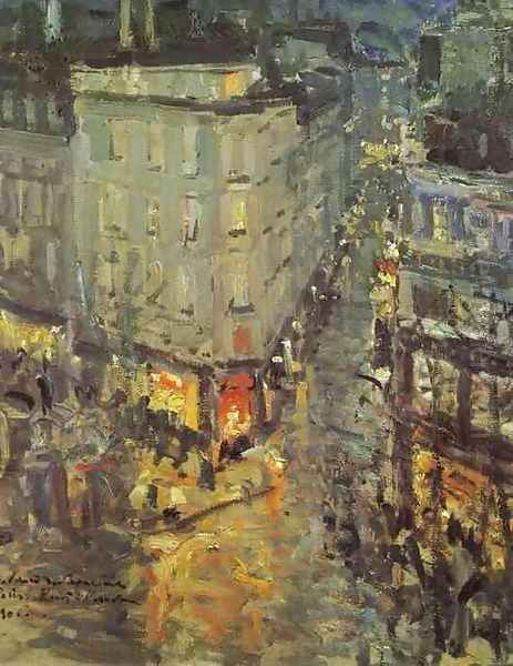 Paris. Boulevard des Capucines Oil Painting by Konstantin Alexeievitch Korovin