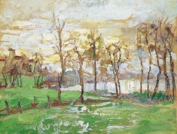 Arbres En Bord De Riviere Oil Painting by Victor Charreton