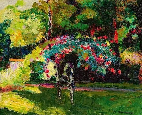 Le Jardin Fleuri Oil Painting by Victor Charreton