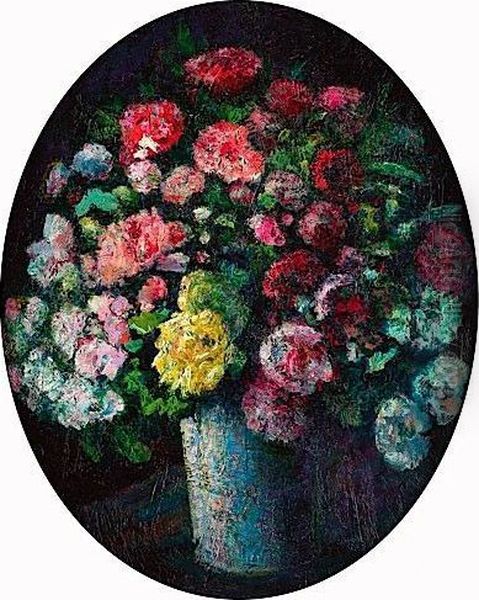 Grand Bouquet De Fleurs Oil Painting by Victor Charreton