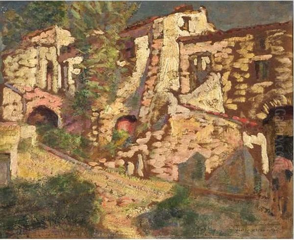 Auberge Pres De Ronda, Malaga. Oil Painting by Victor Charreton