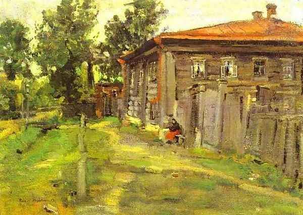 A Street in Pereslavl Oil Painting by Konstantin Alexeievitch Korovin