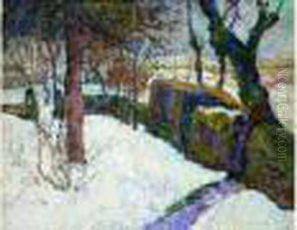 Neige Oil Painting by Victor Charreton