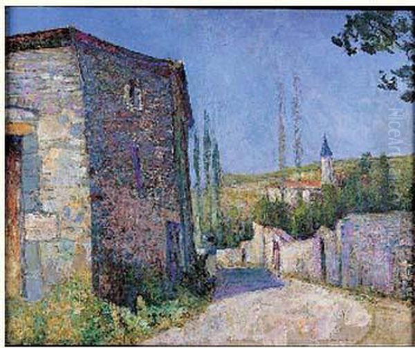 Rue De Village Oil Painting by Victor Charreton