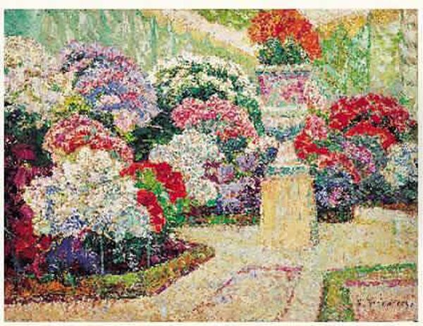 Jardin Fleuri Oil Painting by Victor Charreton