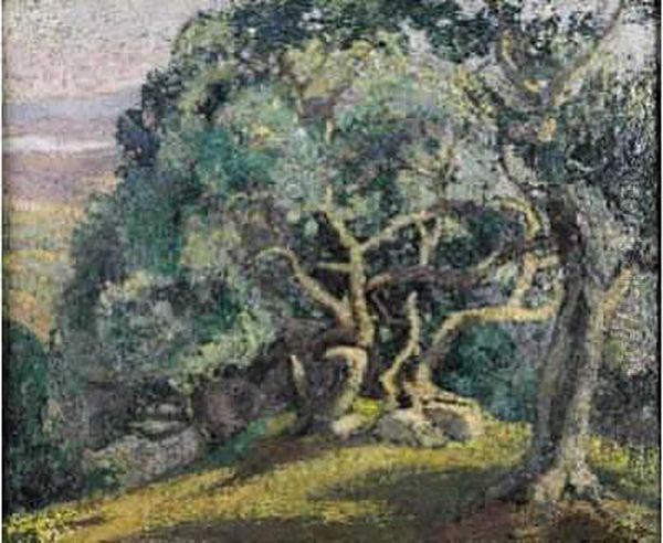 Paysage De Provence, La Foret De Chenes Oil Painting by Victor Charreton