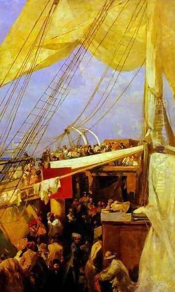 On Deck Oil Painting by Konstantin Alexeievitch Korovin