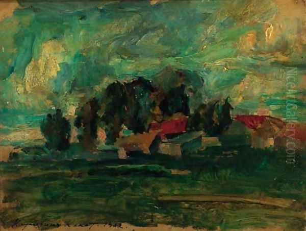 Landscape before the Storm Oil Painting by Konstantin Alexeievitch Korovin