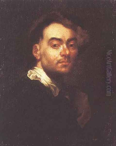 Self Portrait 1690 Oil Painting by Jan Kupecky