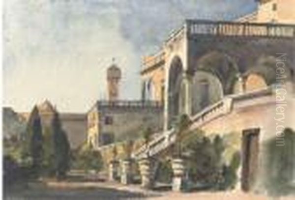 The Villa Doria Oil Painting by Harriet Cheney