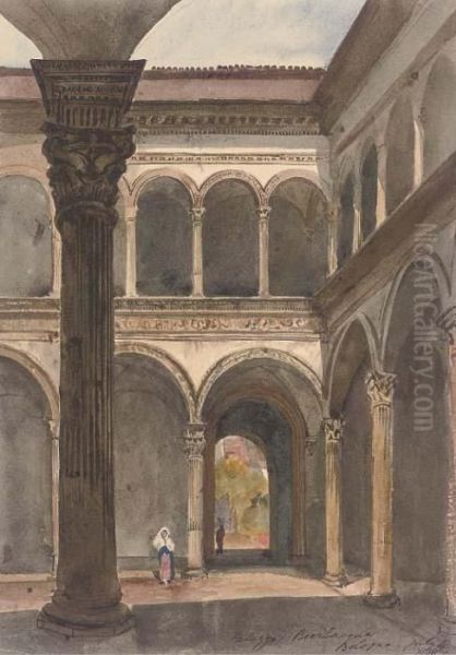 The Palazzo Bevilacqua Oil Painting by Harriet Cheney