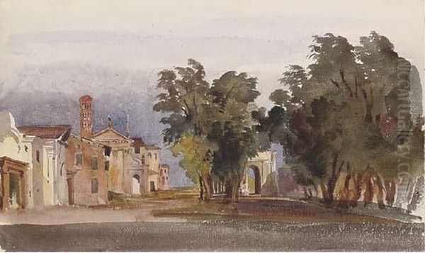 The Campo Vaccino Oil Painting by Harriet Cheney