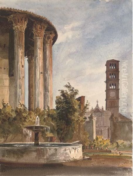 The Gardens Of The Palazzo Cenci-bolognetti Oil Painting by Harriet Cheney